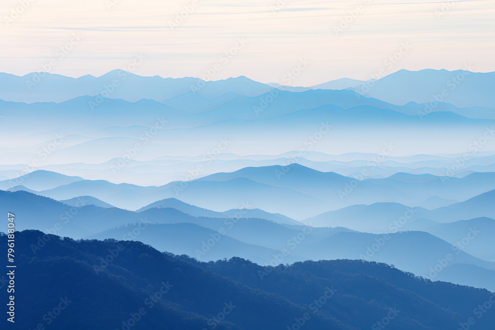 Smokey Mountain Mist: Gradients of Misty Peak Views