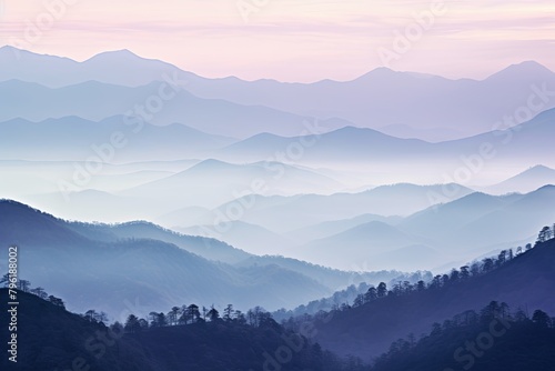 Smokey Mountain Mist: Gradients of Hill Textures