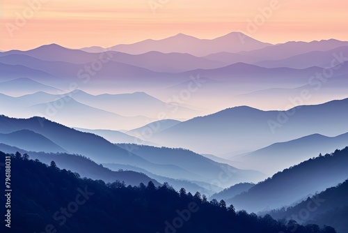 Gradients of Smokey Mountain Ranges: Muted Hill Color Transitions