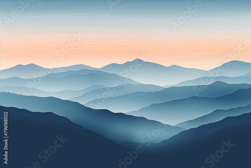 Smoky Mountain Gradient Mist  Ethereal Mists Wallpaper