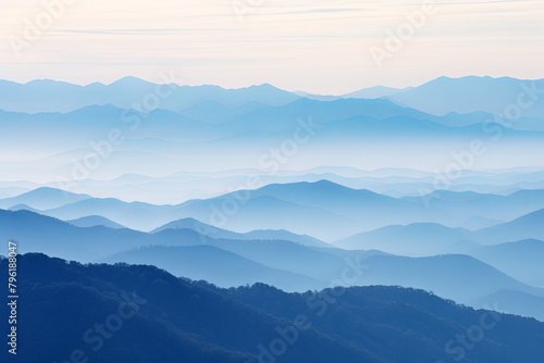 Smokey Mountain Mist: Gradients of Misty Peak Views © Michael