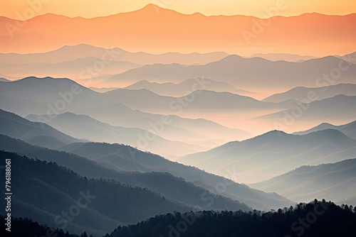 Smokey Mountain Gradients: Muted Colors Transitioning peacefully © Michael