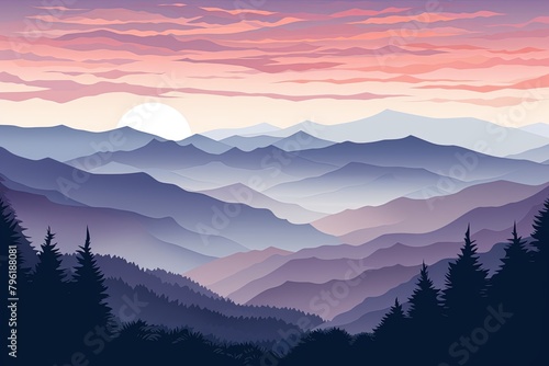 Smokey Mountain Tranquility: A Gradients Art Journey © Michael