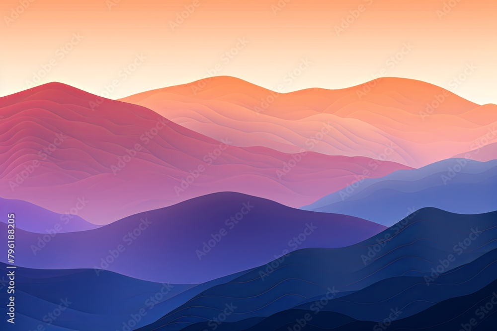 Smokey Mountain Range: Soft Gradient Landscapes and Patterns