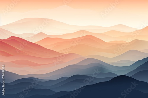 Smokey Mountain Gradients: Serene Patterns of Soft Ranges