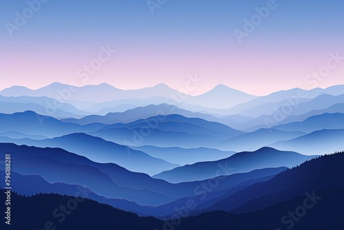 Smokey Mountain Gradient Peaks: Soft Gradient Image for Web Design © Michael