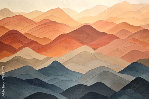 Smokey Mountain Tranquil Peak Shades: Gradients of Nature's Serenity