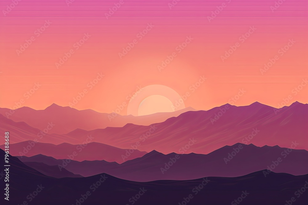 Sultry Desert Twilight Gradients: Serene Sunset for Elegant Decor