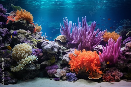 Exotic Reef Color Transitions: Underwater Coral Gradients Showcase