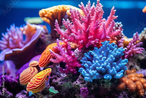 Underwater Reef Coral Gradients: Peaceful Lagoon Colorscape