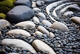 Zen Garden Stone Gradients: Calming Rock Garden Shades in Digital Art Form