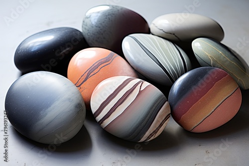 Zen Garden Stone Gradients: Tranquil Zen Stone Color Palette photo