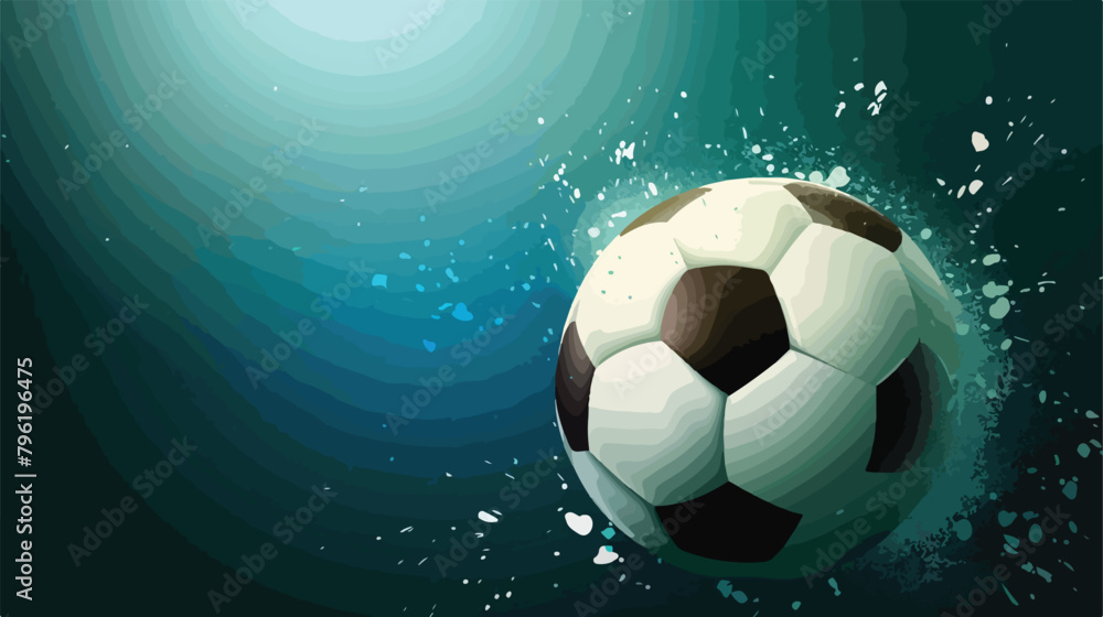 Soccer ball on dark background Vectot style vector 