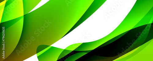 A vibrant pattern of green and yellow grass forms a wave on a white background, resembling a terrestrial plant in an electric blue ocean of colorfulness