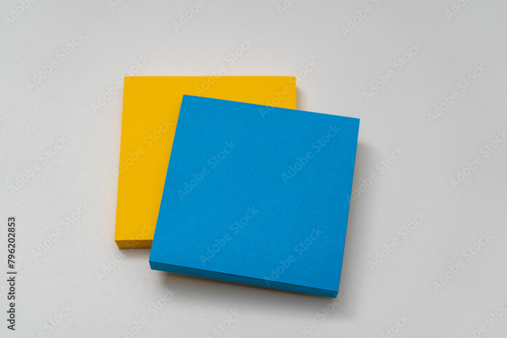 Adhesive note on white background Adhesive note on white background