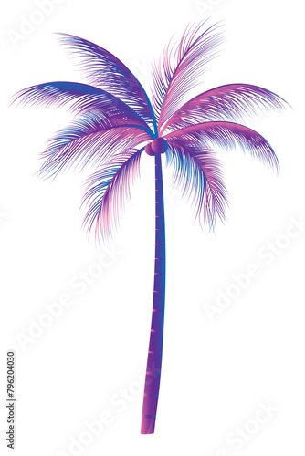 purple and blue coconut tree png