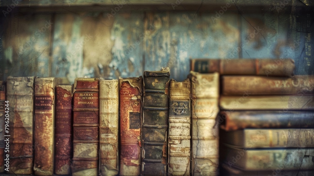 The blurred backgrounds of wellworn novels evoke a sense of nostalgic wanderlust enticing readers to embark on a journey through the pages. . The blurred backgrounds of wellworn novels evoke a sense of nostalgic wanderlust enticing readers to embark on a journey through the pages. .