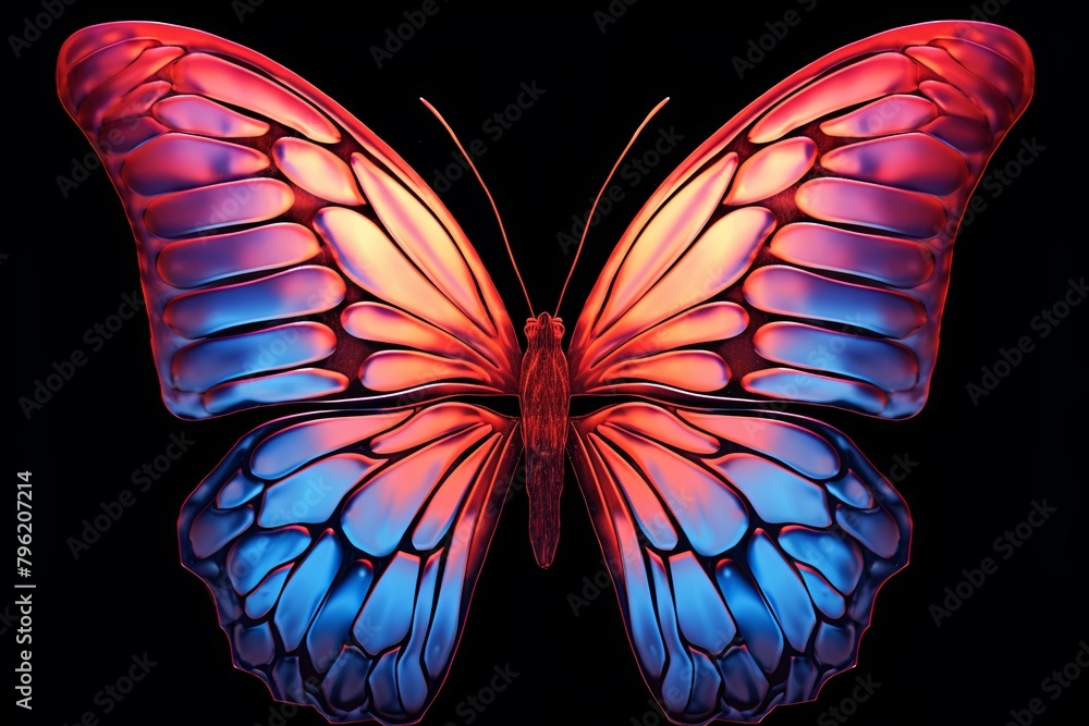 Bright Butterfly Wing Gradients - Radiant Glowing Wing Gradient Art