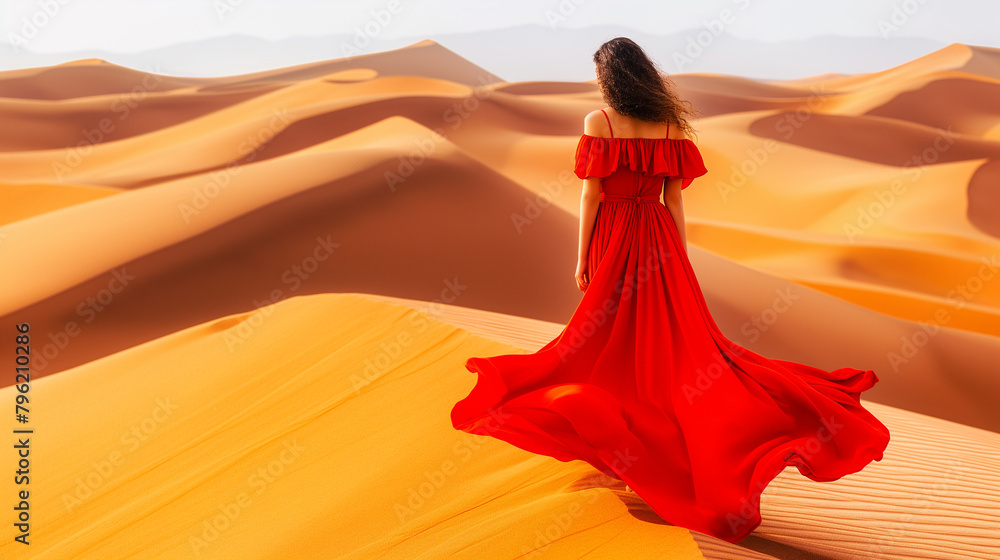 A woman in motion. A woman in motion.