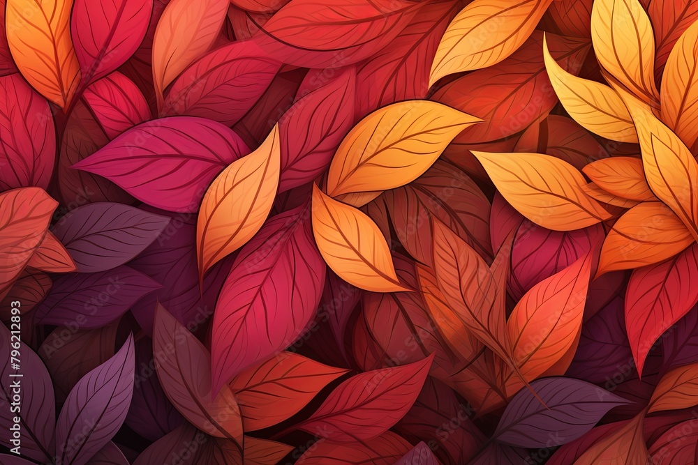 Autumn Leaf Pattern: Rustling Leaves Gradients Cover Design