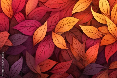 Autumn Leaf Pattern  Rustling Leaves Gradients Cover Design