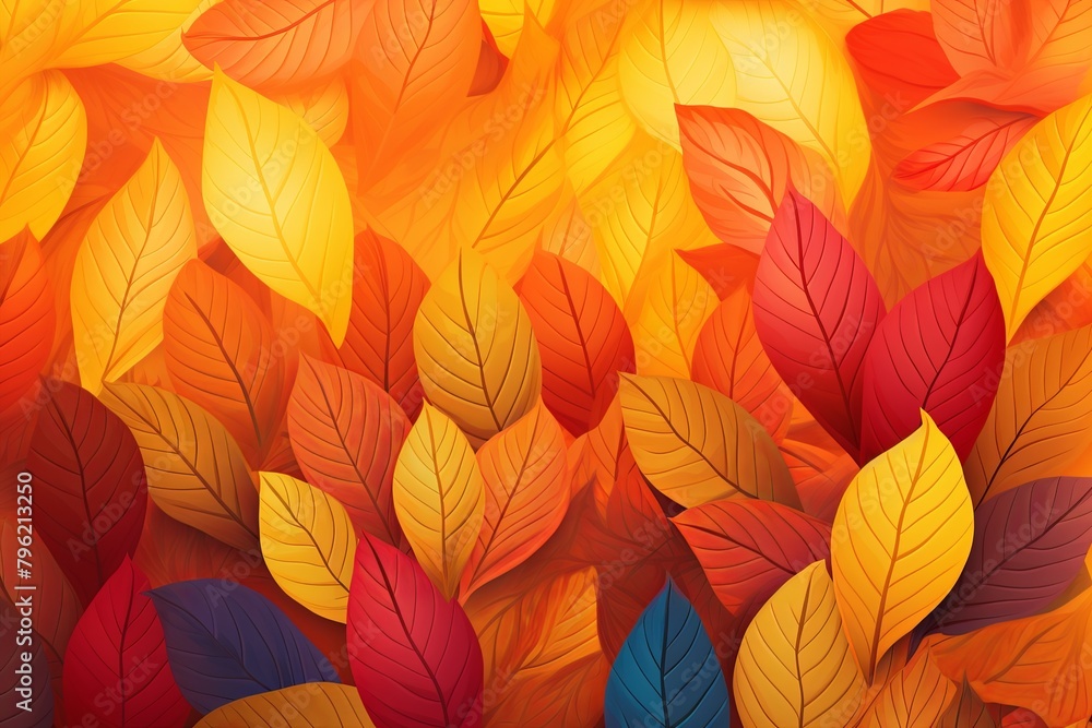 Leaf Gradient Effect: Rustling Autumn Leaves Gradients Event Backdrop.