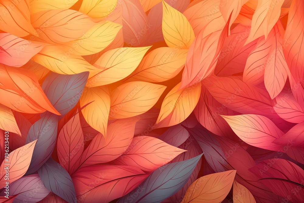 Rustling Autumn Leaves Gradients Glowing Background - Autumn Gradient Magic