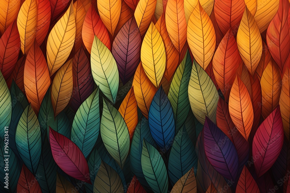 Autumn Leaves Gradients Festival: Rustling Leaf Art Wallpaper Autumn Leaves Gradients Festival: Rustling Leaf Art Wallpaper