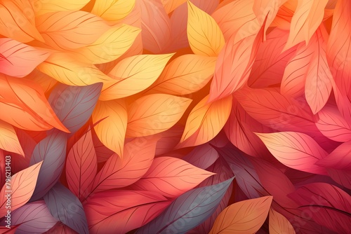 Rustling Autumn Leaves Gradients Glowing Background - Autumn Gradient Magic