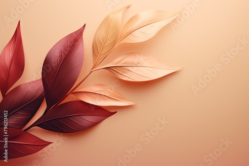 Autumn Leaf Gradients Fashion: Rustling Style Concept in Gradient Leaves Design