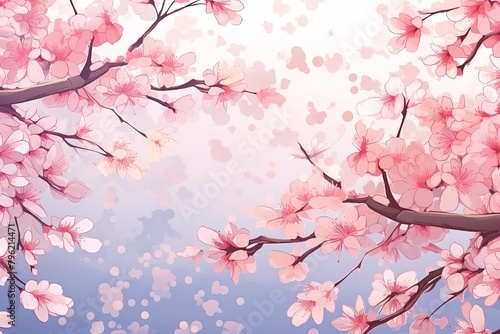 Sakura Blossom Gradients: Light Tones in Full Bloom