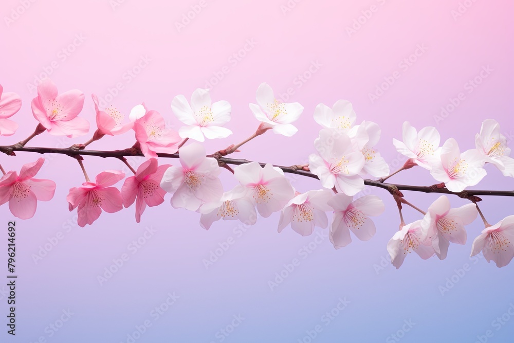 Sakura Cherry Blossom Gradients: Serene Petal Spectrum Bliss.