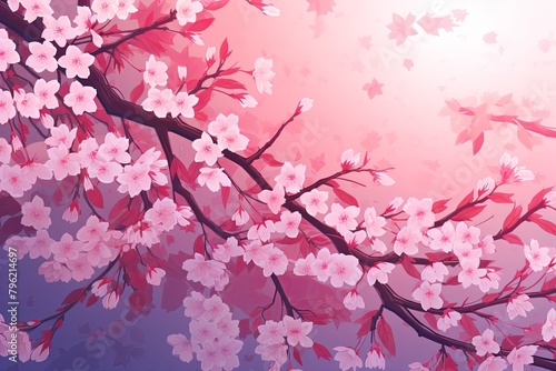 Sakura Serenity: Gradient Cherry Blossom Hues