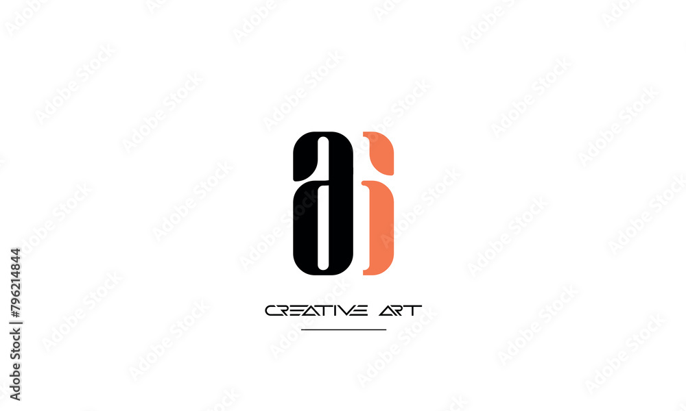 GA, AG, G, A abstract letters logo monogram GA, AG, G, A abstract letters logo monogram