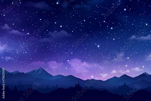 Starry Expanse: Vivid Night Sky Gradient Website Background