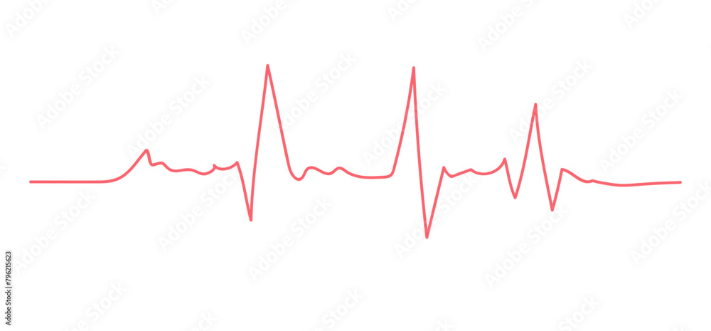 Red heartbeat line icon. Pulse Rate icon. Vector illustration Red heartbeat line icon. Pulse Rate icon. Vector illustration