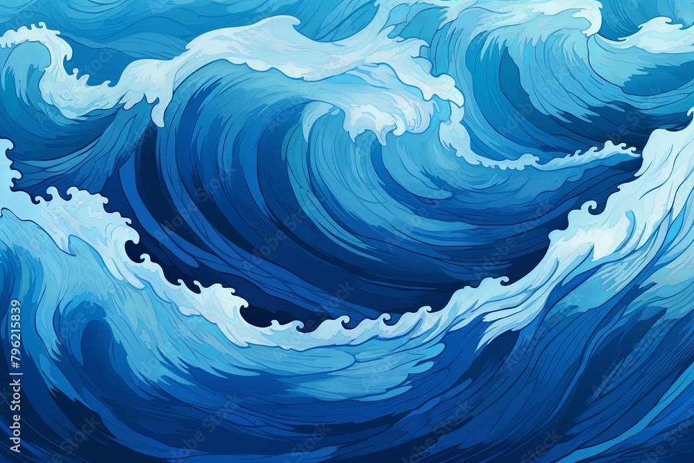 Stormy Ocean Wave Gradients: Dynamic Shades of the Sea Stormy Ocean Wave Gradients: Dynamic Shades of the Sea