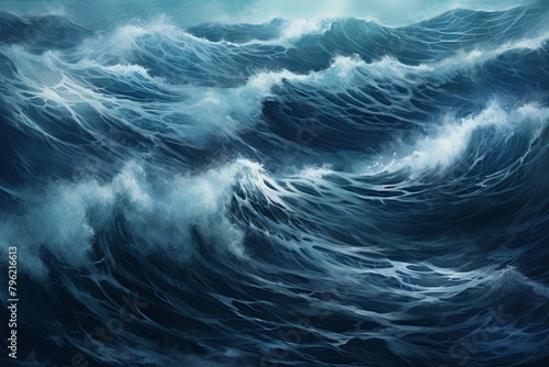 Stormy Sea Ambiance: Dynamic Ocean Wave Gradients © Michael