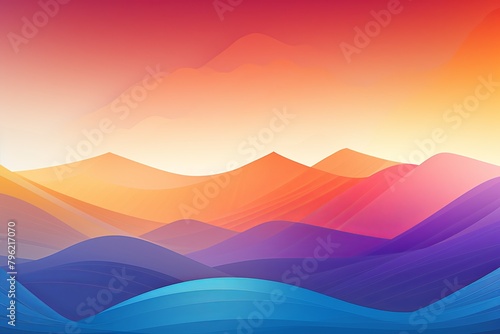 Sunflare Gradients: Mountain-Themed Business Branding Shot