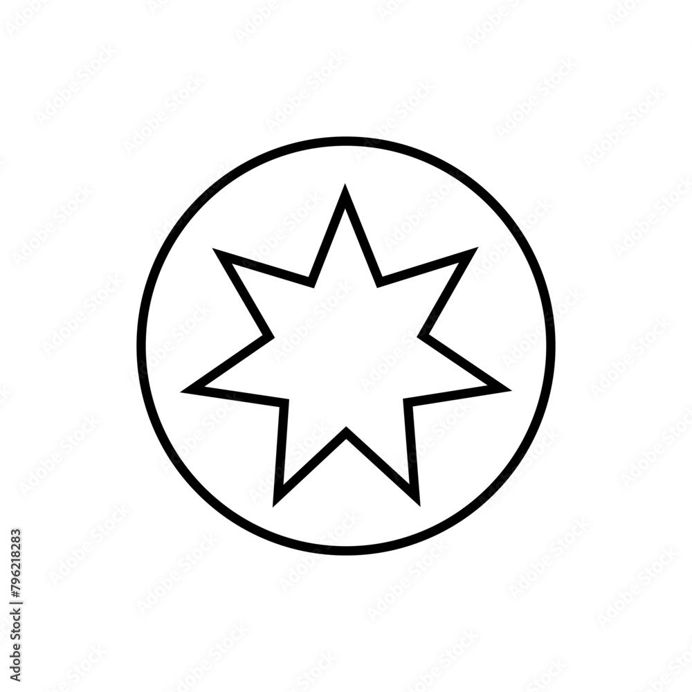 Fototapeta premium Sunburst icon vector. Star illustration sign. Price tag symbol. 
