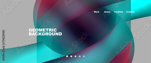 A geometric background featuring a swirl in electric blue, violet, and magenta hues. Perfect for eyecatching designs for eyewear, automotive lighting, or display devices