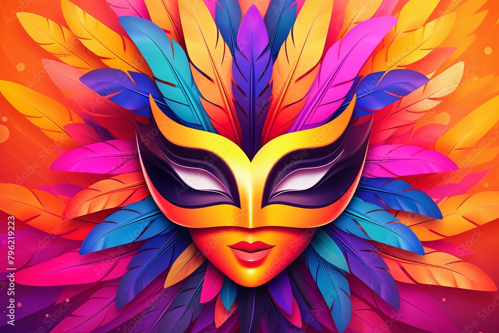 Vibrant Carnival Mask Gradients Background: Colorful Festival Design Fiesta Vibrant Carnival Mask Gradients Background: Colorful Festival Design Fiesta