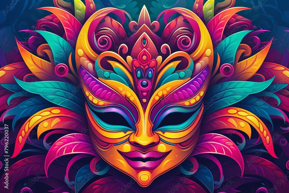 Vibrant Carnival Mask Gradients: Dynamic Festival Background Vibrant Carnival Mask Gradients: Dynamic Festival Background