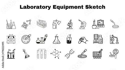 Laboratory Equipment ketch icon vector simple.  photo