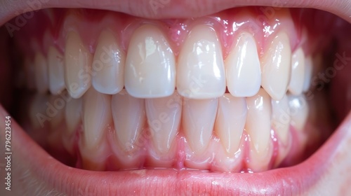 Gingivitis Inflammation Concept. Teeth and Gums with Inflammation due to Gingivitis. Dental Health