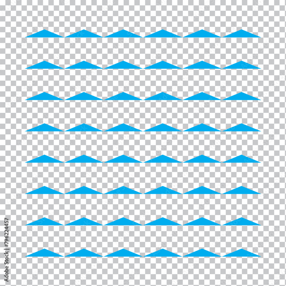 Water wave, sea wave set. Zigzag line. Water logo, symbol vector collection. Water wave, sea wave set. Zigzag line. Water logo, symbol vector collection.