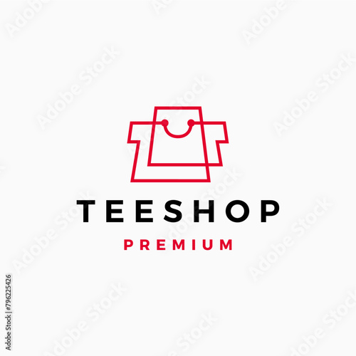 tshirt tee apparel clothing logo vector icon illustration