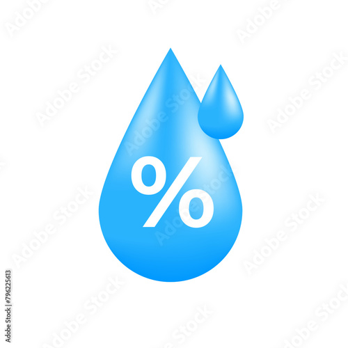 Hygrometer, Humidity meter, Climate control tool. Vector illustration.