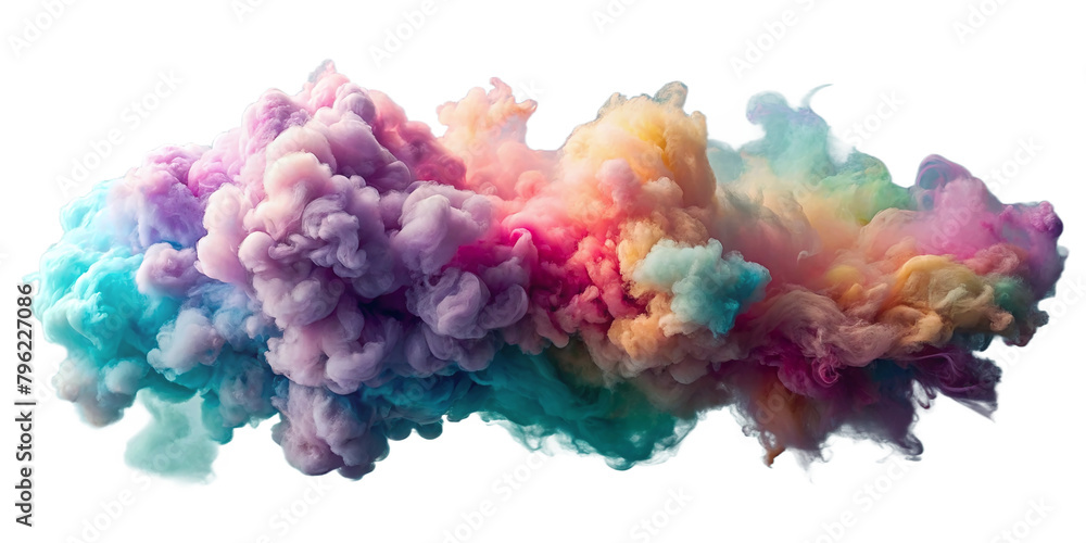 colorful smoke with transparent background