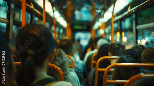 Close-up of a crowded bus interior with passengers standing shoulder-to-shoulder, a common sight in urban traffic